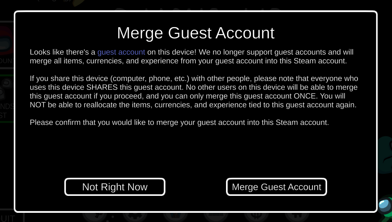 Merging Guest Accounts